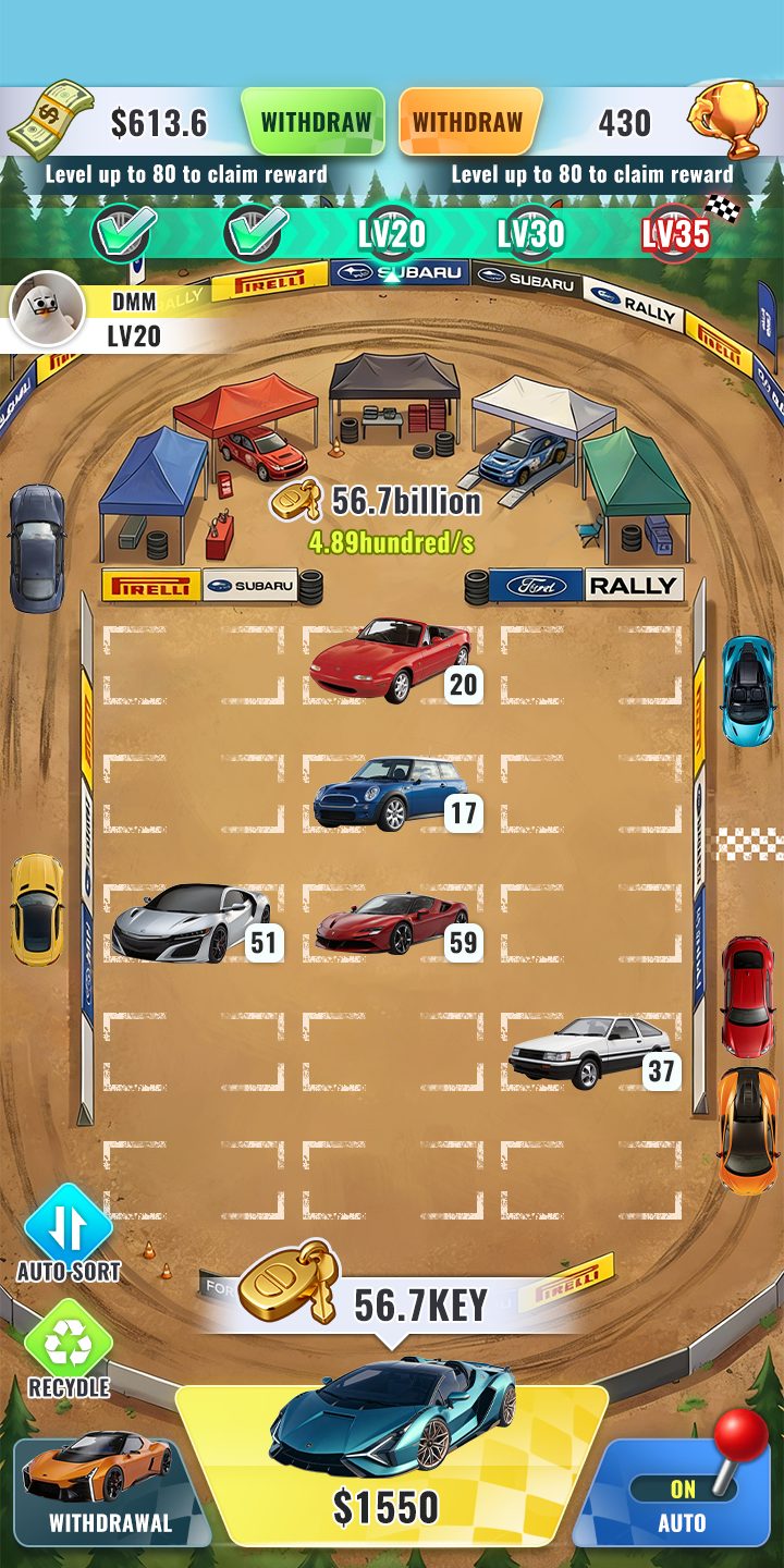 Merge Car Master Android: merge or bonus moment